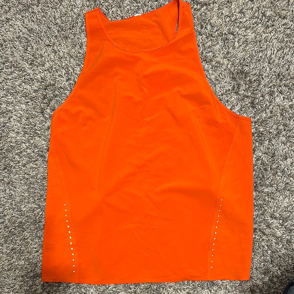 Lululemon Athletica Orange Sleeveless Backless Tank Top (Never worn!) - Picture 3 of 4